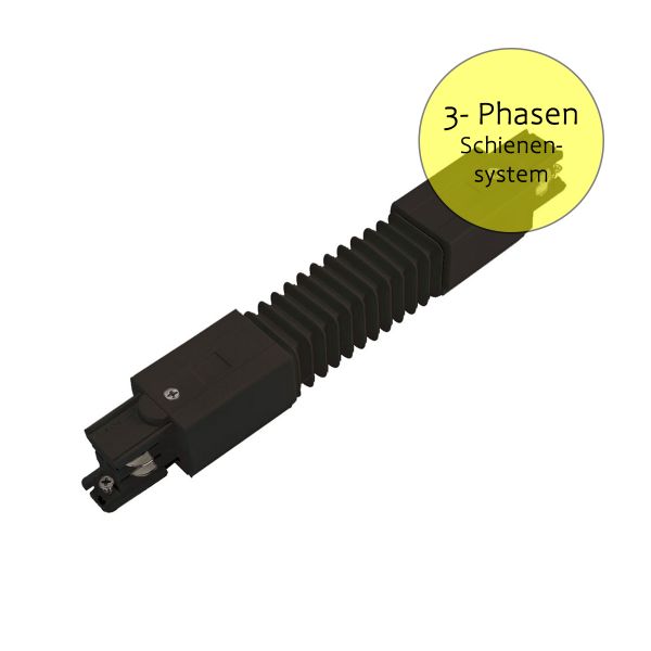 Flexverbinder für 3-Phasen-Stromschienensystem - schwarz
