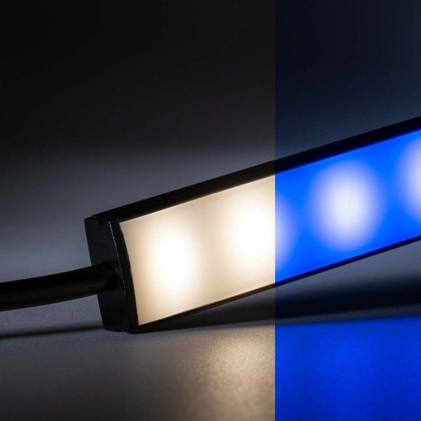 24V Black Line Slim LED Leiste - RGBW (RGB + neutralweiß) - diffuse Abdeckung