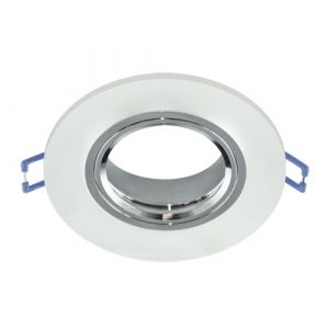 LED-Einbauleuchte - weiss/ chrom - 9cm - rund LED-Einbauleuchte - weiss/ chrom - 9cm - rund