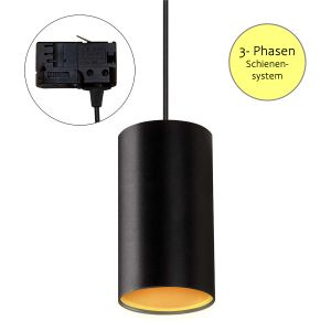 230V LED 3-Phasen Schienenleuchte - Tube Chloe - 10W - GU10, schwarz 230V LED 3-Phasen Schienenleuchte - Tube Chloe - 10W - GU10, schwarz