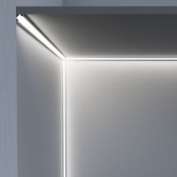 Vorschau: 12V Aluminium LED Eckleiste - High Power - warmweiß - transparente Abdeckung Vorschau: 12V Aluminium LED Eckleiste - High Power - warmweiß - transparente Abdeckung
