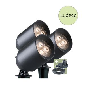 12V Wegeleuchte - Ludeco - Stig 3er Set, 4,5W, warmweiß, IP44 12V Wegeleuchte - Ludeco - Stig 3er Set, 4,5W, warmweiß, IP44