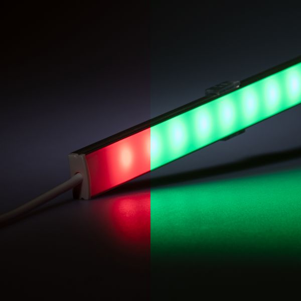 24V Slim-Line Aluminium LED Leiste - RGB - diffuse Abdeckung - bis 3m Länge