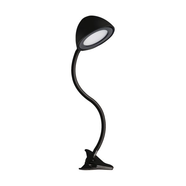 RONI LED - Klemmleuchte in schwarz - Lichtfarbe: neutralweiß