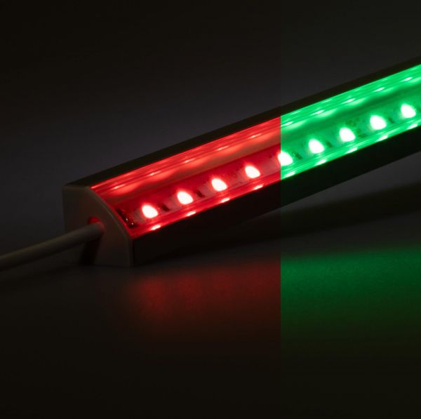 24V Aluminium LED Eckleiste – RGB – transparente Abdeckung