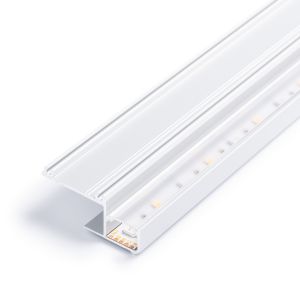 Aluminium LED Trockenbau Abschluss Profil, indirekt, transparente Abdeckung, 4,41 x 2,04cm Aluminium LED Trockenbau Abschluss Profil, indirekt, transparente Abdeckung, 4,41 x 2,04cm