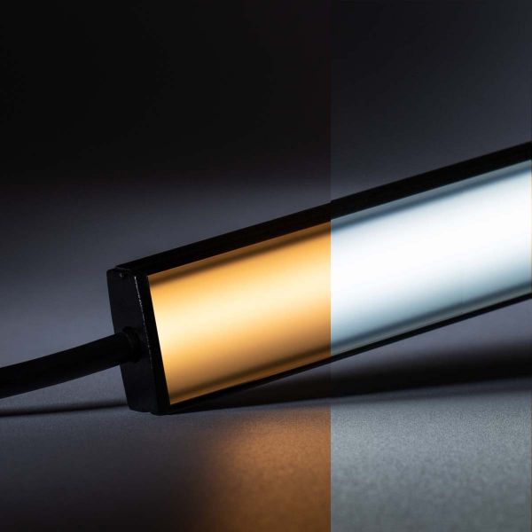 24V Black Line Slim LED Leiste - COB - Farbtemperatur einstellbar - schwarze Abdeckung