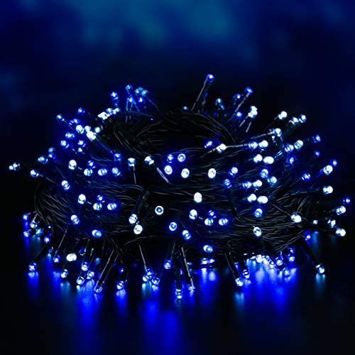 20er LED Micro Lichterkette blau batteriebetrieben –