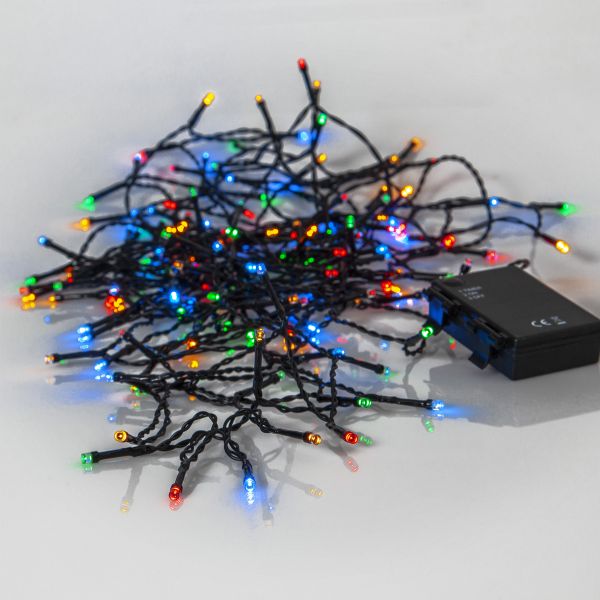 Battery - Lichterkette für außen - 11,2 m - 160 LEDs - Timer - Batteriebetrieb - Mehrfarbig