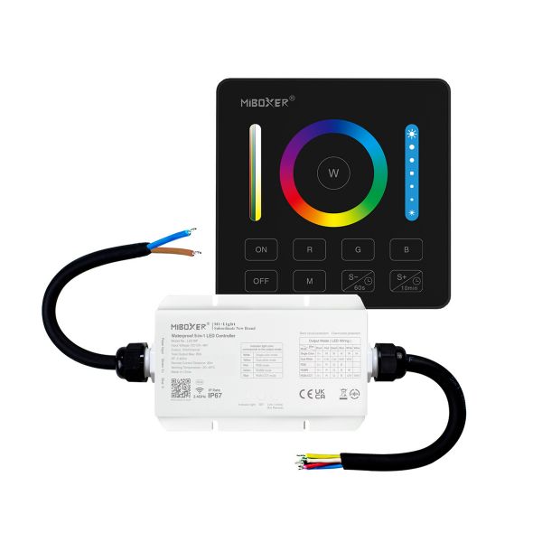 LED Funk Controller Set - 1 Zone - 5 Kanal - RGB+CCT - Fernbedienung (2,4 GHz) - IP67 wasserfest