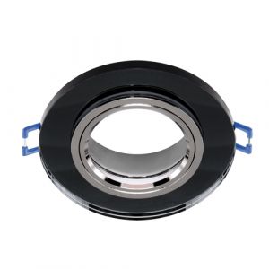 LED-Einbauleuchte - schwarz/ chrom - 9cm - rund LED-Einbauleuchte - schwarz/ chrom - 9cm - rund