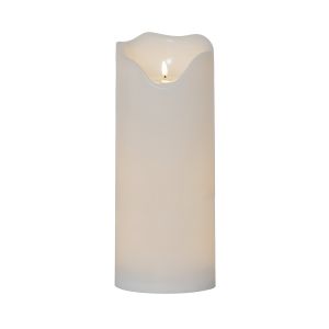 Flamme Grand - Kerze für außen - Weiß - Höhe: 40 cm - Batteriebetrieb - Timer - sanft flackernd Flamme Grand - Kerze für außen - Weiß - Höhe: 40 cm - Batteriebetrieb - Timer - sanft flackernd