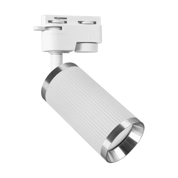 Ideus, 230V LED 1-Phasen Schienenleuchte - Frida Tra - 35W - GU10, weiß - chrome