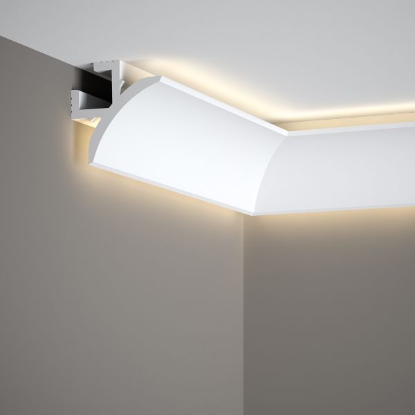 LED Stuckprofil, Deckenleiste, up / down light, 8,5 x 8,5 x 200cm