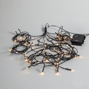 Battery - Lichterkette für außen - 2,7 m - 64 LEDs - Timer - Batteriebetrieb - Warmweiß