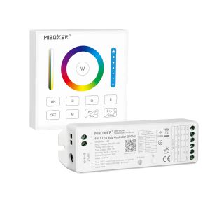 LED Funk Controller Set - 1 Zone - 5 Kanal - RGB+CCT - Fernbedienung (2,4 GHz) LED Funk Controller Set - 1 Zone - 5 Kanal - RGB+CCT - Fernbedienung (2,4 GHz)
