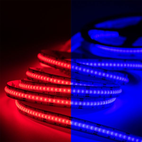 24V COB LED Streifen – RGB – alle 2,5cm teilbar - 840 LED Chips pro Meter