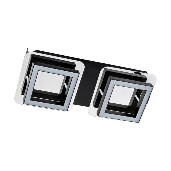 LIPSK LED 2 - Decken Spotleuchte in chrom/schwarz - 2 x 5 W - Lichtfarbe: neutralweiß