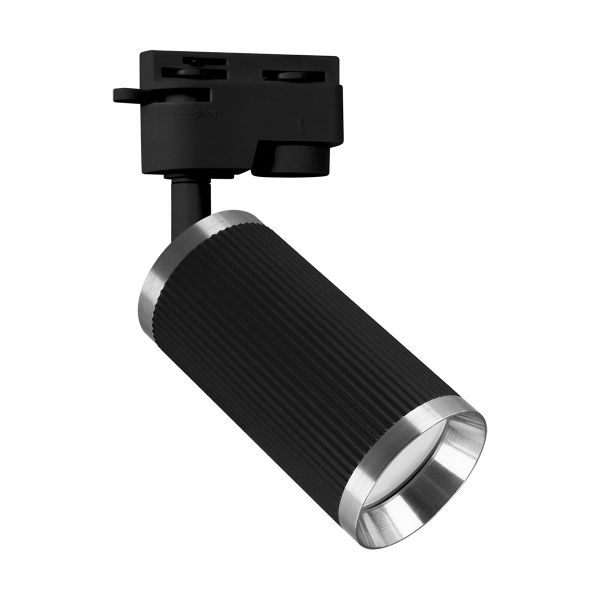 Ideus, 230V LED 1-Phasen Schienenleuchte - Frida Tra - 35W - GU10, schwarz - chrome