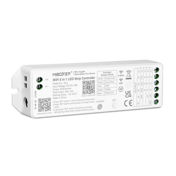 12V - 48V WLAN Controller für 1-5 Kanal LED Produkte - Smart Home
