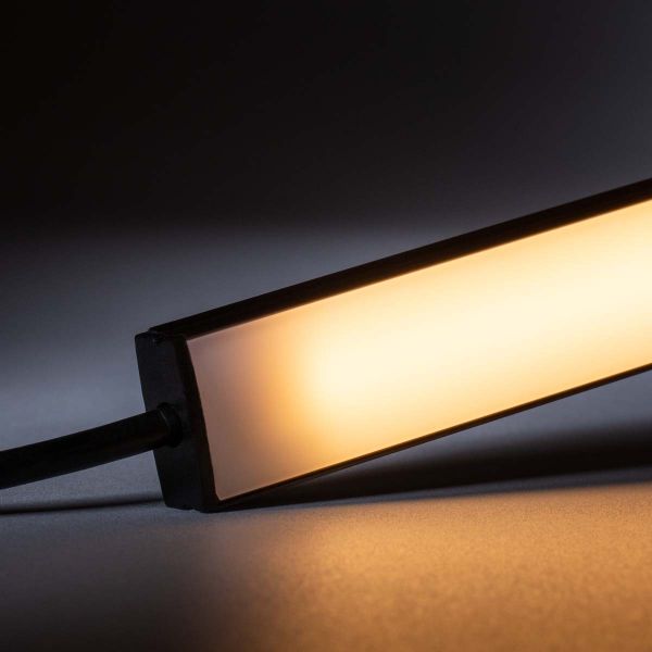 24V Black Line Slim Aluminium LED Leiste - COB - warmweiß - diffuse Abdeckung
