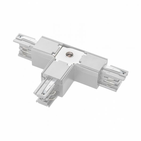 T - Verbinder für 3-Phasen-Stromschienensystem - Schutzleiter innen rechts, weiß