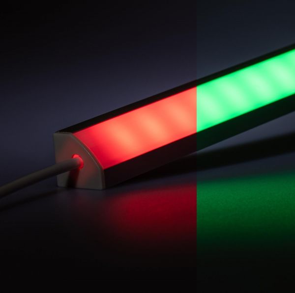 12V Aluminium LED Eckleiste – RGB – diffuse Abdeckung