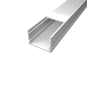 weißes Aluminium LED Aufputz Profil in Wunschlänge, Classic Maxi, 3,0 x 2,0cm weißes Aluminium LED Aufputz Profil in Wunschlänge, Classic Maxi, 3,0 x 2,0cm