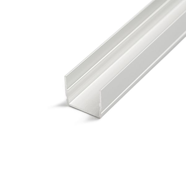 Aluminium LED Profil in Wunschlänge für 15 x 15mm Neon Streifen, 1,9 x 1,6cm
