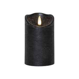 Flamme Rustic - Kerze für innen - Schwarz - Höhe: 12,5 cm - Batteriebetrieb - Timer - flackernd Flamme Rustic - Kerze für innen - Schwarz - Höhe: 12,5 cm - Batteriebetrieb - Timer - flackernd