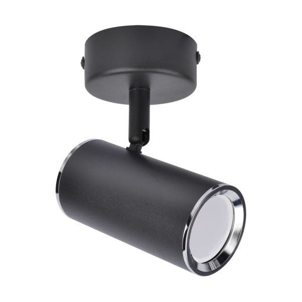 230V LED - Wandleuchte - 35W - GU10, schwarz - chrome 