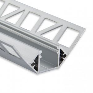 Aluminium LED Fliesenprofil, Innenecke, diffuse Abdeckung, 3,2 x 1,7cm Aluminium LED Fliesenprofil, Innenecke, diffuse Abdeckung, 3,2 x 1,7cm