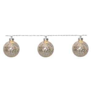 Glitter - Deko Lichterkette für innen - 1,3 m - 10 LEDs - Timer - Batteriebetrieb - Warmweiß Glitter - Deko Lichterkette für innen - 1,3 m - 10 LEDs - Timer - Batteriebetrieb - Warmweiß