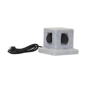 Plugge - Gartensteckdose in Steinoptik - 20 x 18 x 20 cm - Verteiler mit 4 Ausgängen - IP 44 Plugge - Gartensteckdose in Steinoptik - 20 x 18 x 20 cm - Verteiler mit 4 Ausgängen - IP 44