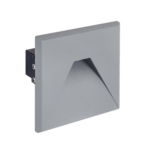 Ideus, 230V COB LED Einbauleuchte - neutralweiß - eckig - Gehäusefarbe Grau