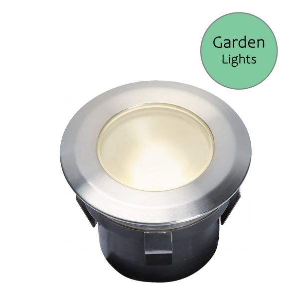 12V Einbaustrahler - Garden Lights - Larch, 1W, warmweiß, IP67