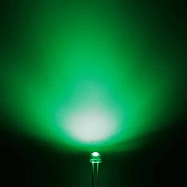 50er Pack grüne StrawHat LEDs 1600mcd 120° - LED grün