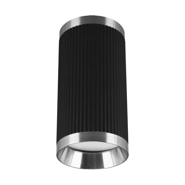 230V LED - Deckenleuchte - GU10, schwarz - chrome