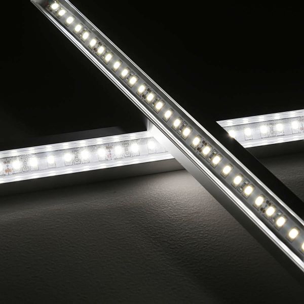 24V Aluminium LED Eckleiste - weiß - transparente Abdeckung