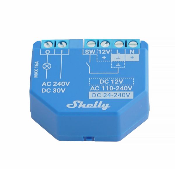 Shelly, Plus 1 - WLAN Controller - 1-Kanal - Sprachsteuerung über Alexa und Google Home
