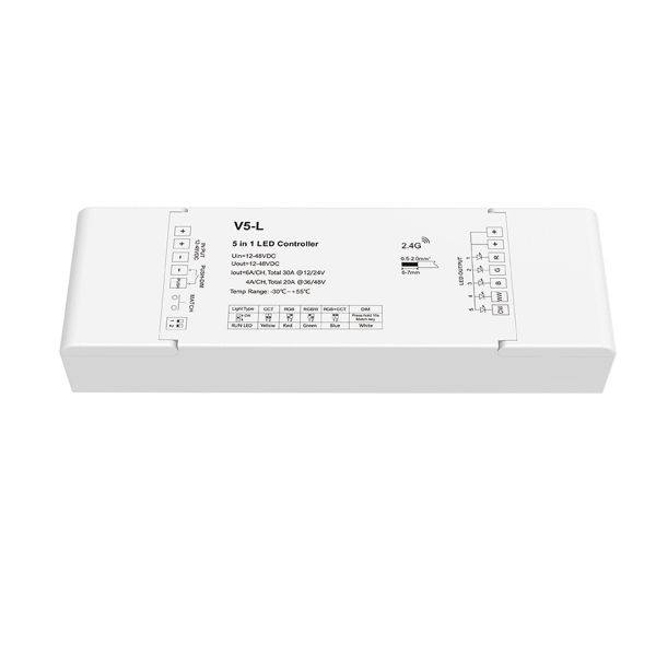 LED Funk Controller - 12V bis 48V - 1 bis 5 Kanal - RGB+CCT Steuerung