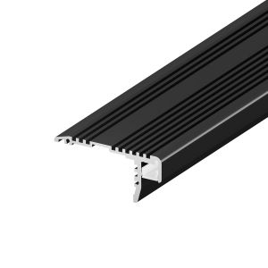 schwarzes Aluminium LED Treppen Profil in Wunschlänge, 5,4 x 2,39cm schwarzes Aluminium LED Treppen Profil in Wunschlänge, 5,4 x 2,39cm
