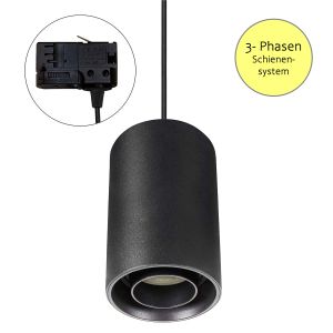 230V LED 3-Phasen Schienenleuchte - Spot Chloe - 10W - GU10, schwarz 230V LED 3-Phasen Schienenleuchte - Spot Chloe - 10W - GU10, schwarz