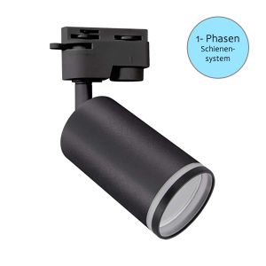 230V LED 1-Phasen Schienenleuchte - Zula Tra - 35W - GU10, schwarz 230V LED 1-Phasen Schienenleuchte - Zula Tra - 35W - GU10, schwarz