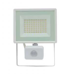 230V LED Strahler mit Bewegungsmelder - Weiß - 50W - IP44, weiß 230V LED Strahler mit Bewegungsmelder - Weiß - 50W - IP44, weiß