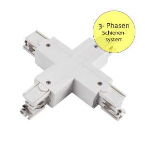 X - Verbinder für 3-Phasen-Stromschienensystem - weiß X - Verbinder für 3-Phasen-Stromschienensystem - weiß