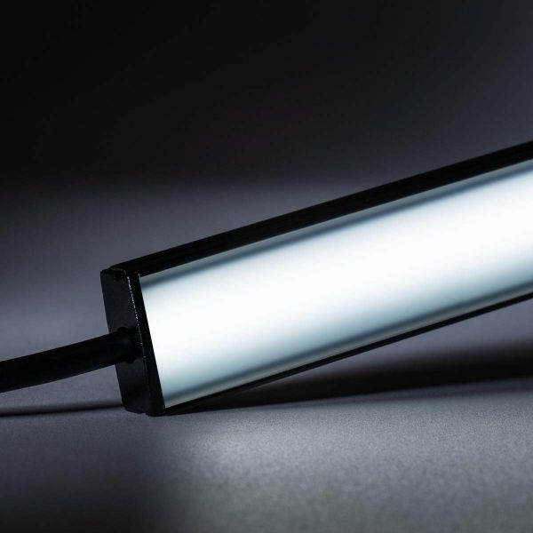24V Black Line Slim Aluminium LED Leiste - COB - weiß - schwarze Abdeckung