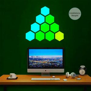 Hexagon LED Panel Set - 10er Set - Tuya App, Sprachsteuerung über Alexa und Google Home Hexagon LED Panel Set - 10er Set - Tuya App, Sprachsteuerung über Alexa und Google Home