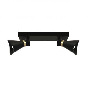 LORETA SPT 2 - Decken Spotleuchte in schwarz/gold - Lichtfarbe: individuell wählbar LORETA SPT 2 - Decken Spotleuchte in schwarz/gold - Lichtfarbe: individuell wählbar