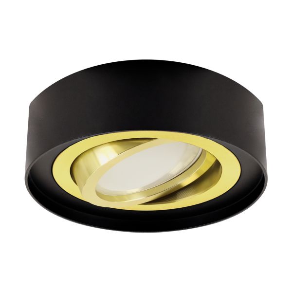 ODYN C - Einbau Deckenspot in schwarz/gold - Lichtfarbe: individuell wählbar